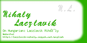 mihaly laczlavik business card